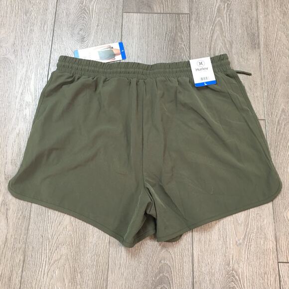 NWT Hurley Green Shorts Floral Woman Size Large - Picture 2 of 8